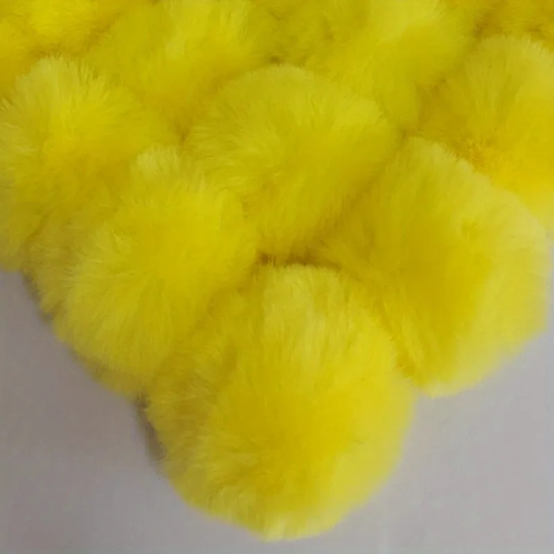 5pcs Faux Fur Pom Pom Balls Key Chains Scarves Gloves