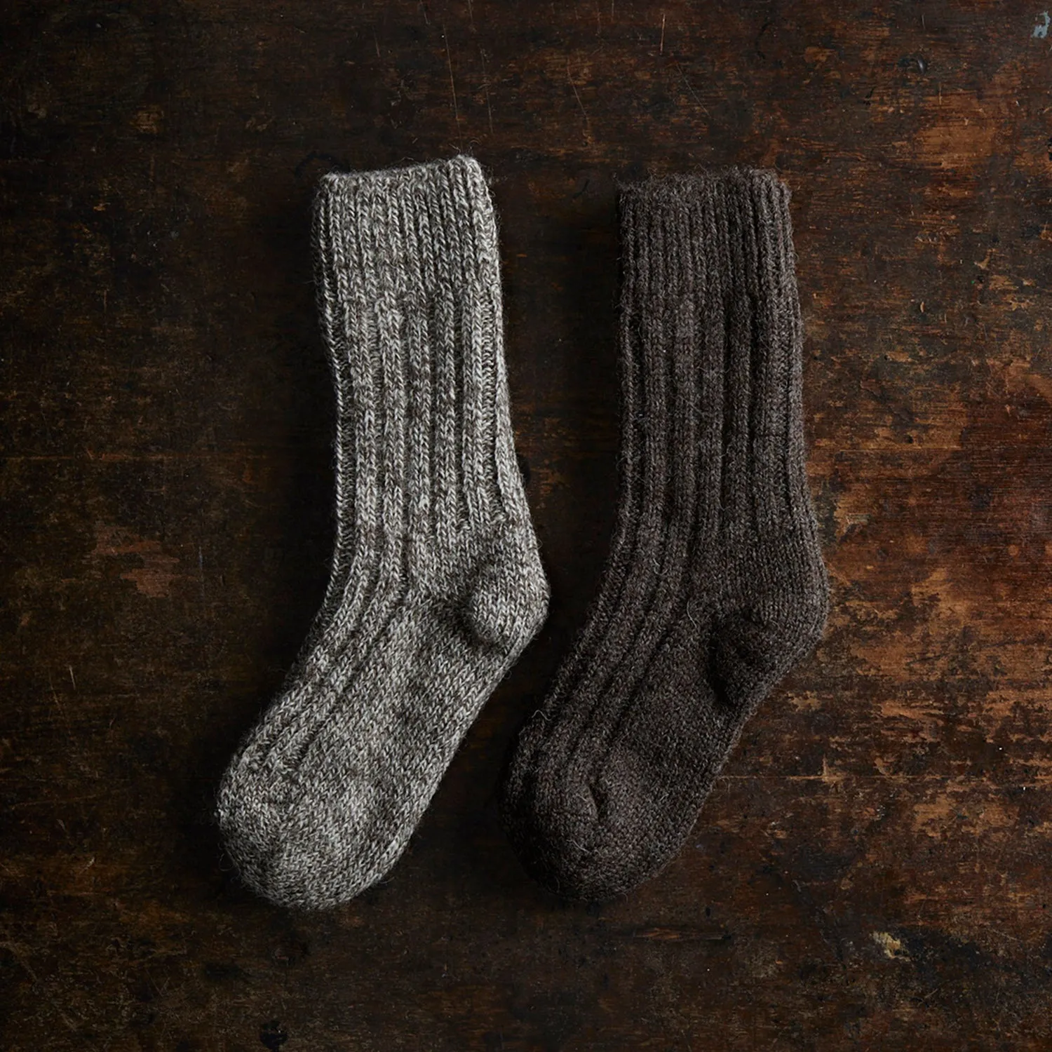 Adults Wool Jacob Socks - Loam