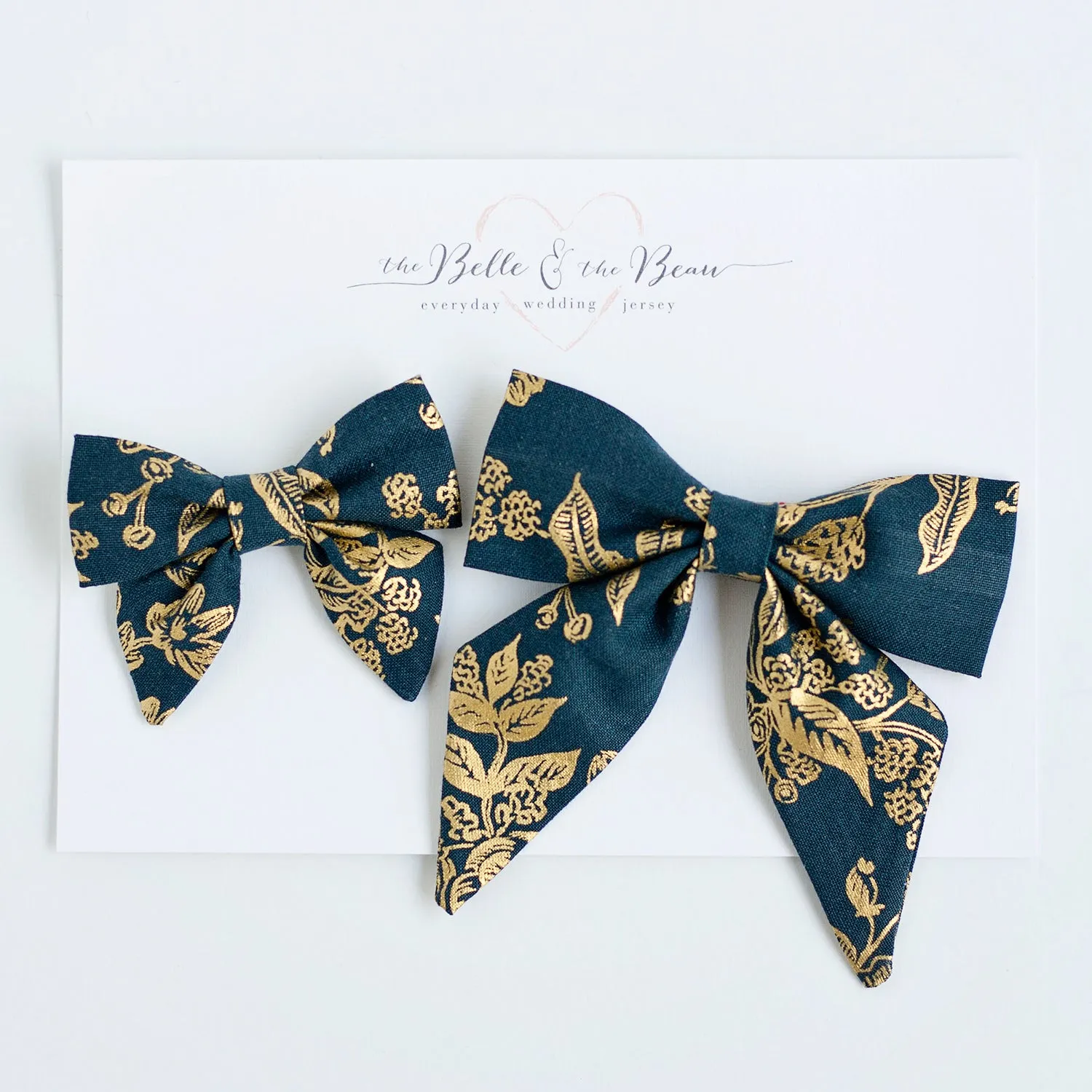 Boy's Pocket Square / Navy Metallic Toile