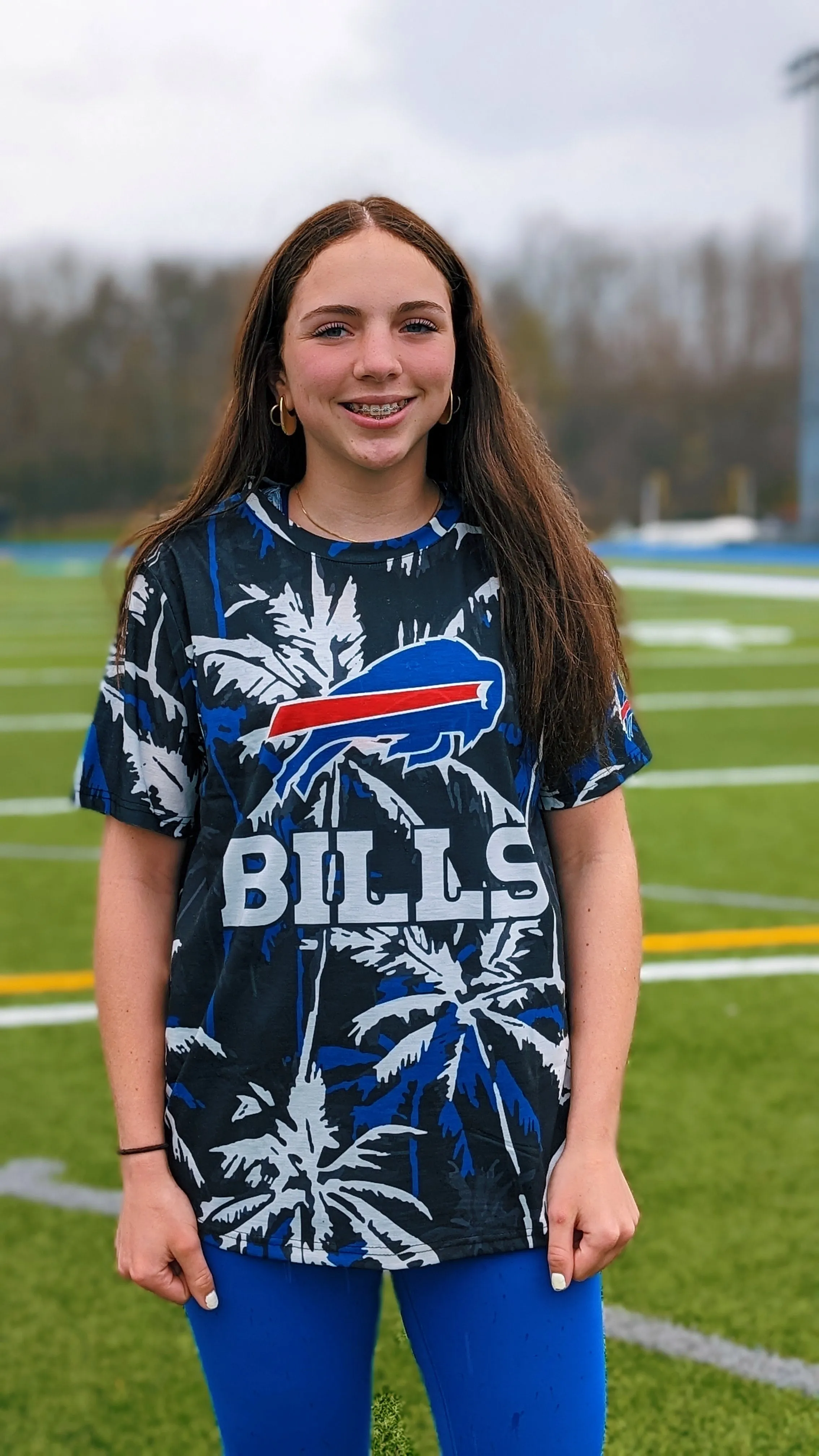 Buffalo Bills Floral Palm Rash Guard Short Sleeve Shirt