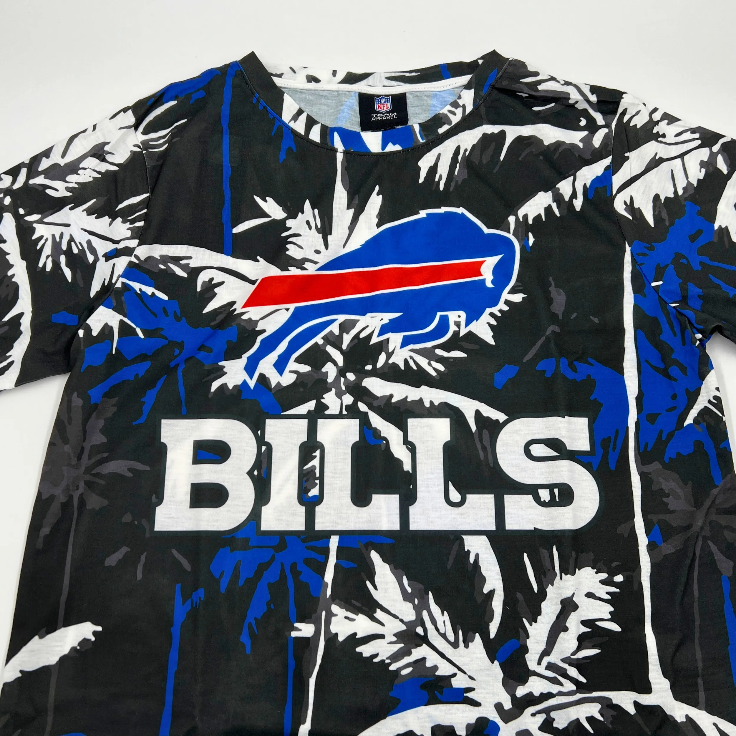 Buffalo Bills Floral Palm Rash Guard Short Sleeve Shirt