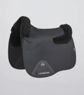 Close Contact Airtechnology Shockproof Wool Saddle Pad - Dressage Square Black/Black Wool