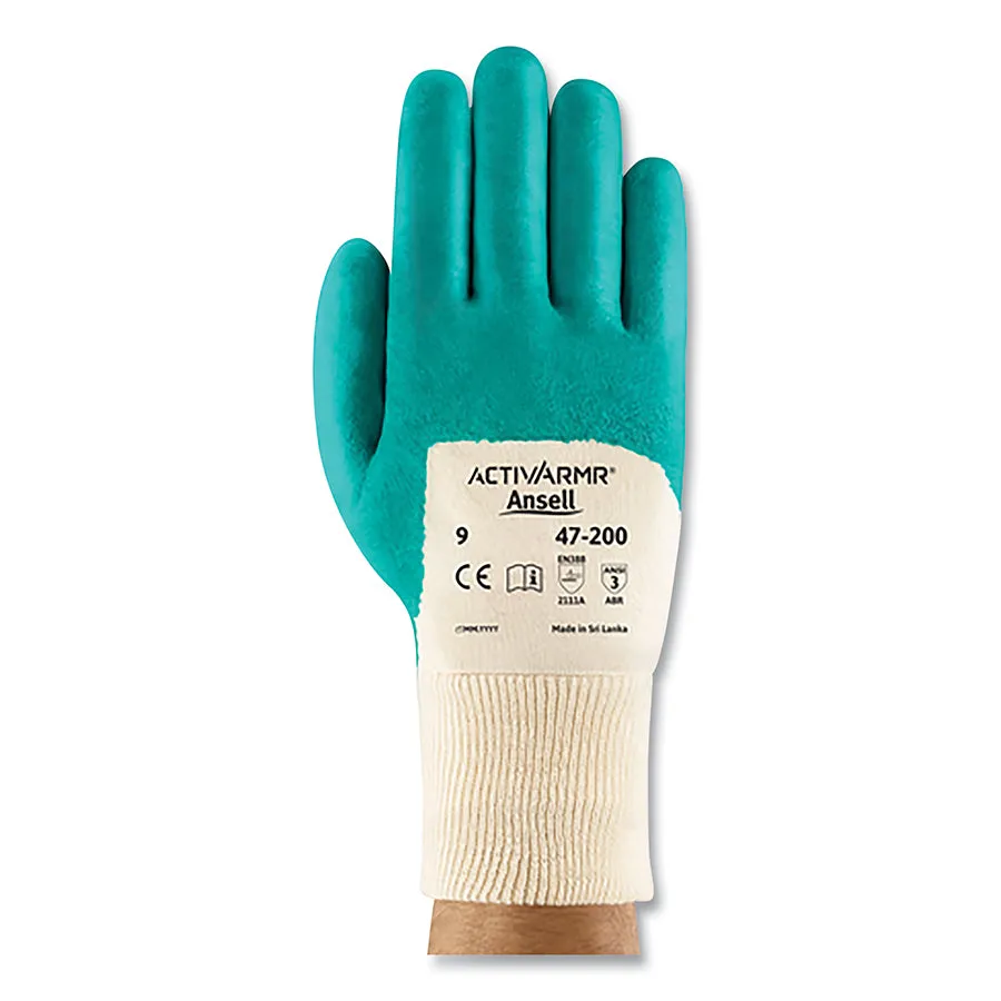 EASYFLEX 47-200 LIGHT WEIGHT NITRILE COATED- 47-200 Gloves, Aqua, Nitrile Coated