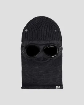 Extra Fine Merino Wool Goggle Balaclava - BLACK