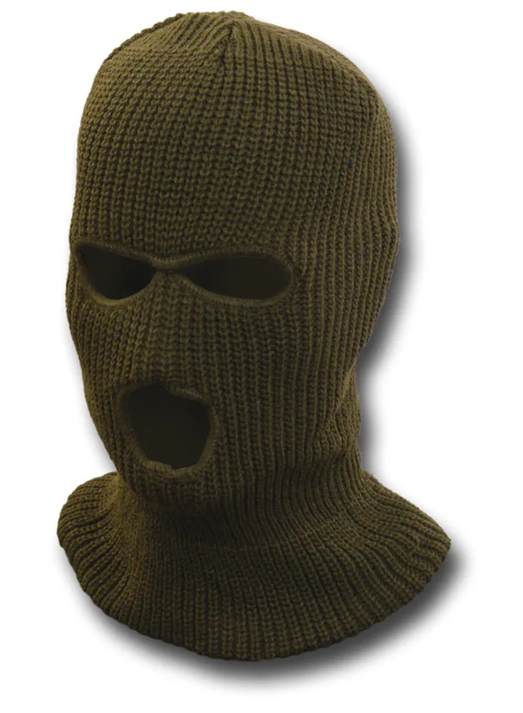 GREEN 3 HOLE BALACLAVA