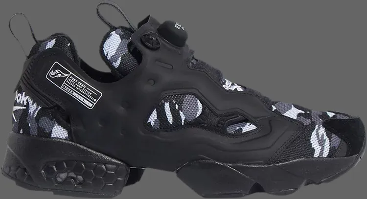 Instapump fury trail 'black camo' Reebok sneakers, black