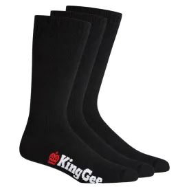 King Gee Men's Bamboo Crew Work Socks - 3 Pack (K09230)