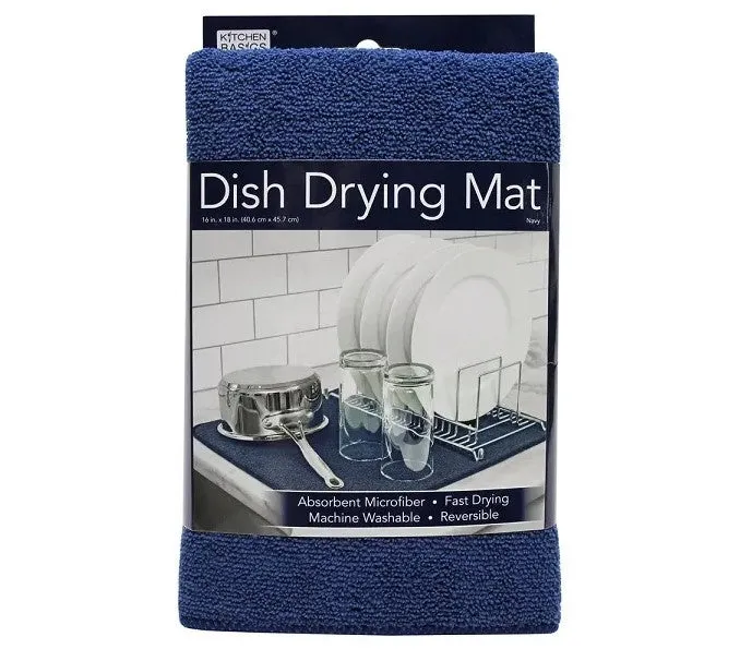 Kitchen Basics Dish Dry Mat Navy 40.6 x 45.7 cm