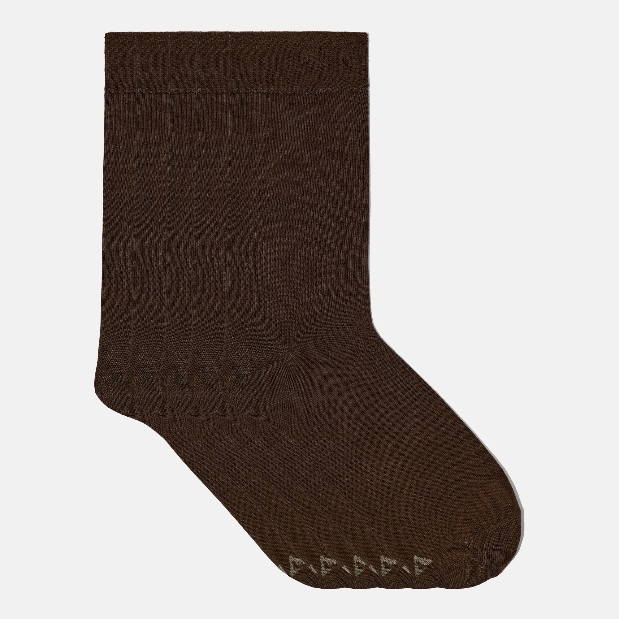 Men's Bamboo Dress Socks - Solid Pack of 1/3/5 Pairs Dark Brown