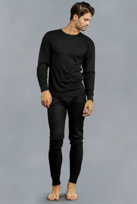 Men's thermal underwear set black