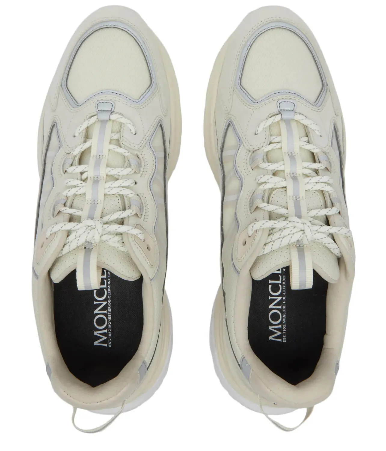 Moncler Lite Runner sneakers, gray-white/cream/gray