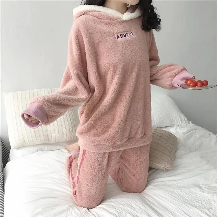 Rabbit Ears Plush Warm Soft Pants Cozy Pajama