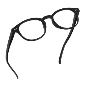 Round-Blue-Light-Blocking-Reading-Glasses-Black-3-25-Magnification-Computer-Glasses