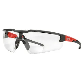 Safety Glasses -  2.00 Magnified Clear Anti-Scratch Lenses