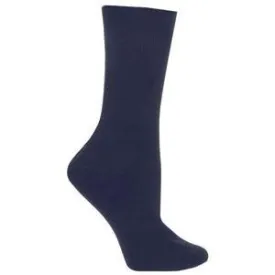 SensiFoot Crew-High Diabetic Socks, Small, 8-15 mmHg, Navy