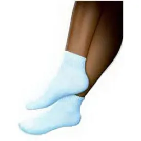 SensiFoot Crew Length Mild Compression Diabetic Sock Large, White