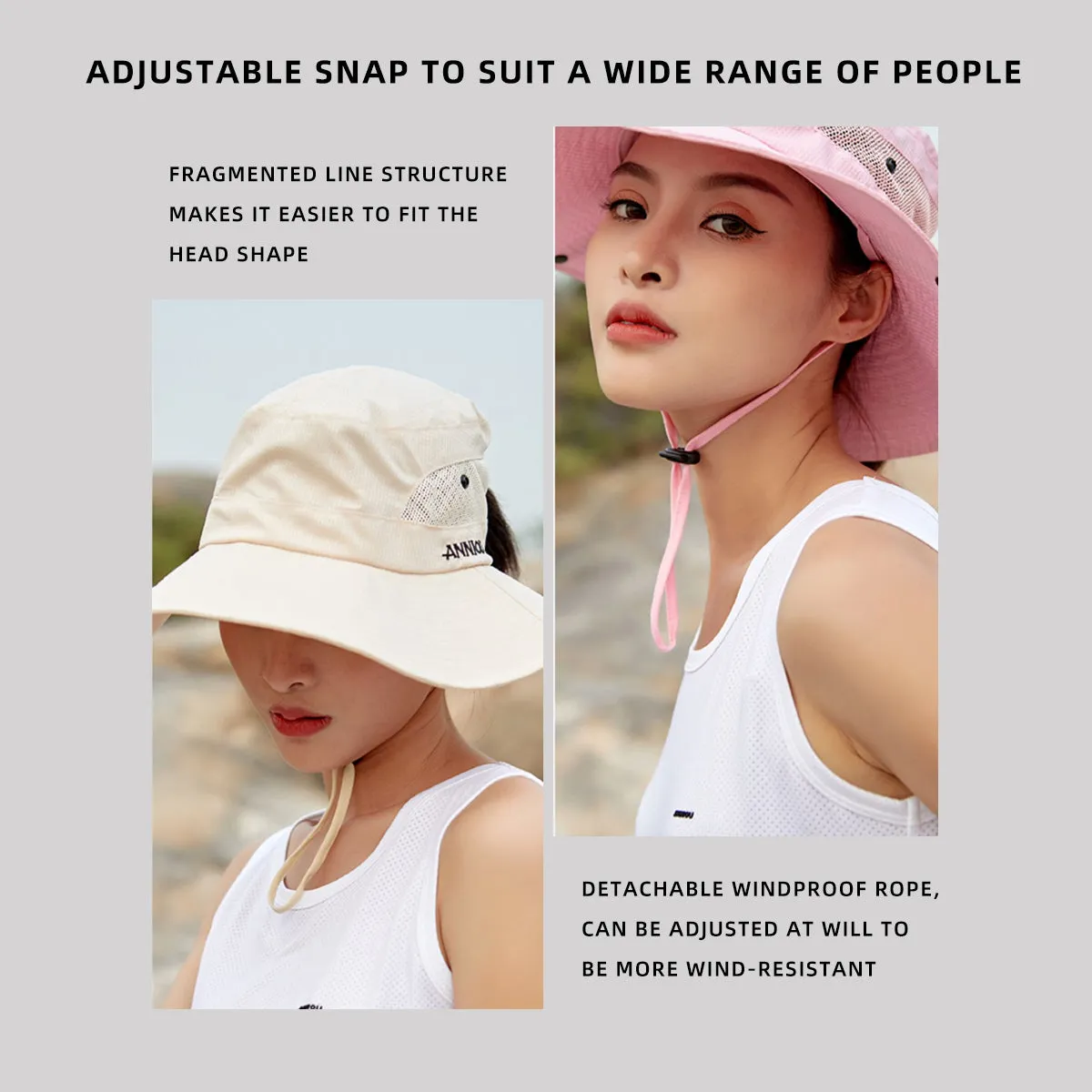 Sidiou Group Women UPF50  UV Protection Summer Mesh Bucket Hat Foldable Wide Brim Sun Hat Fishing Hat