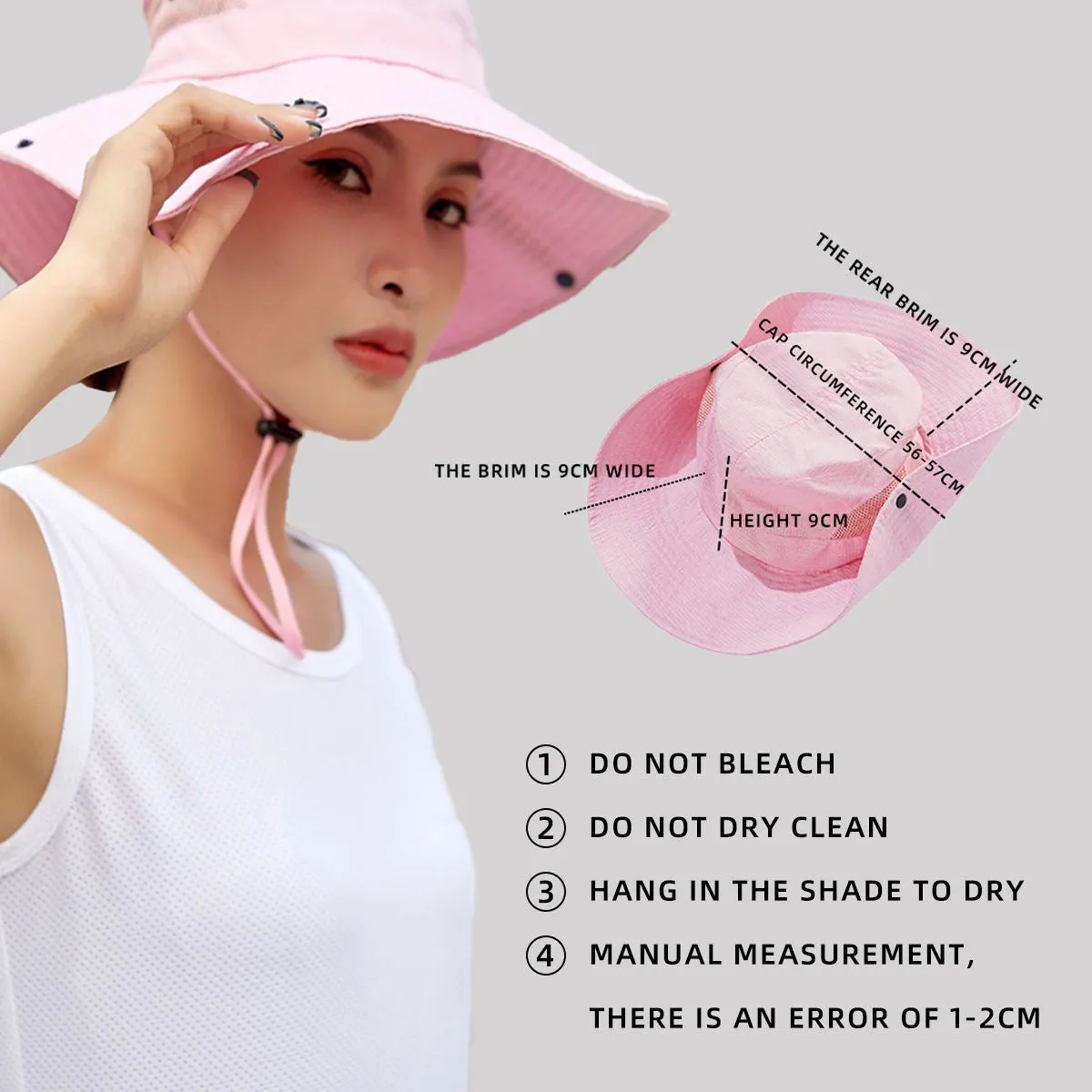 Sidiou Group Women UPF50  UV Protection Summer Mesh Bucket Hat Foldable Wide Brim Sun Hat Fishing Hat