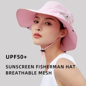 Sidiou Group Women UPF50  UV Protection Summer Mesh Bucket Hat Foldable Wide Brim Sun Hat Fishing Hat